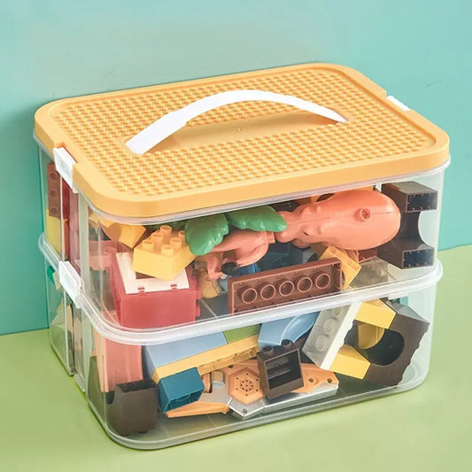 Toy Storage Box for Hats, Bricks, and Toy Containers - Stackable Organizer