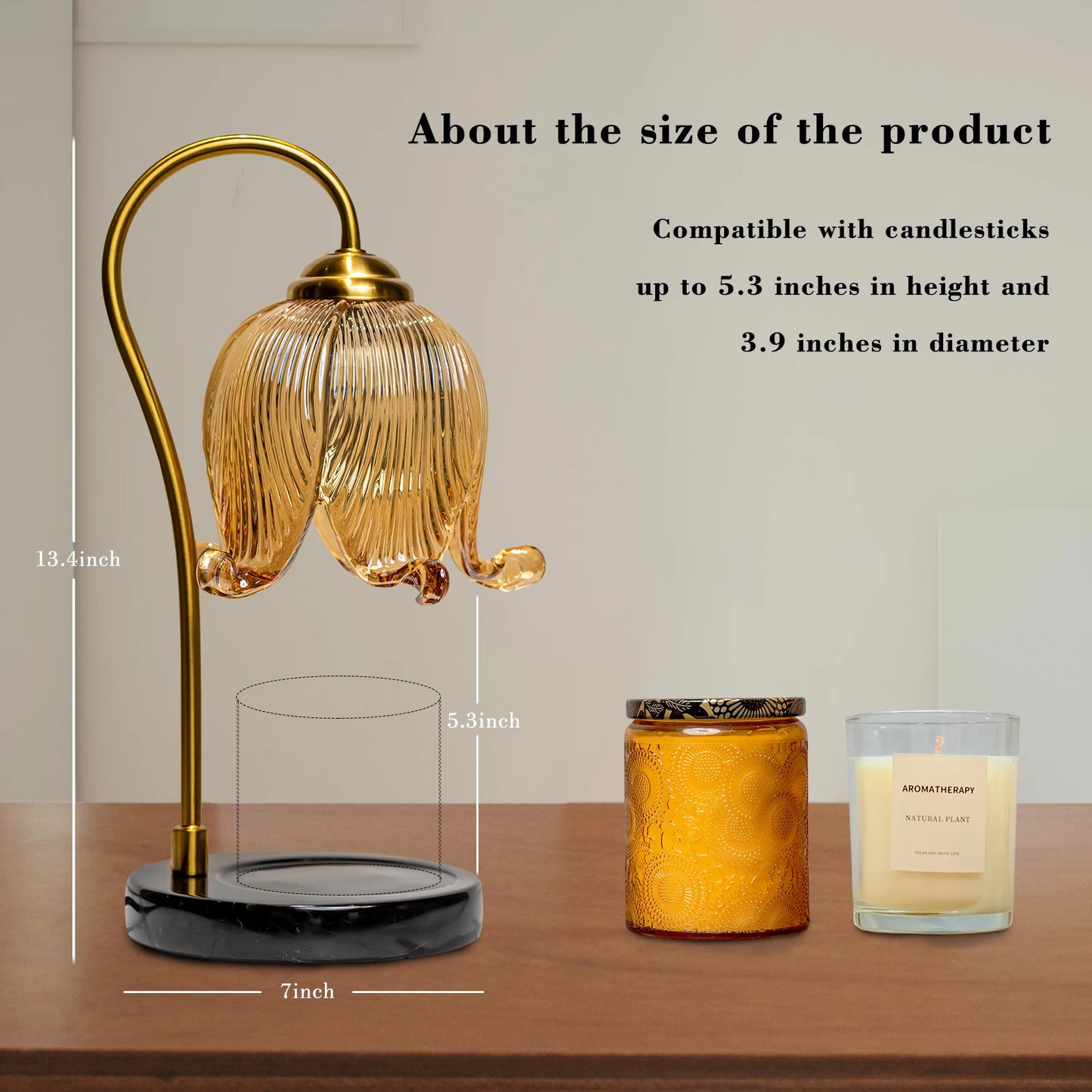 Tulip Flower Warm Candle Lamp, Fireless Fragrance