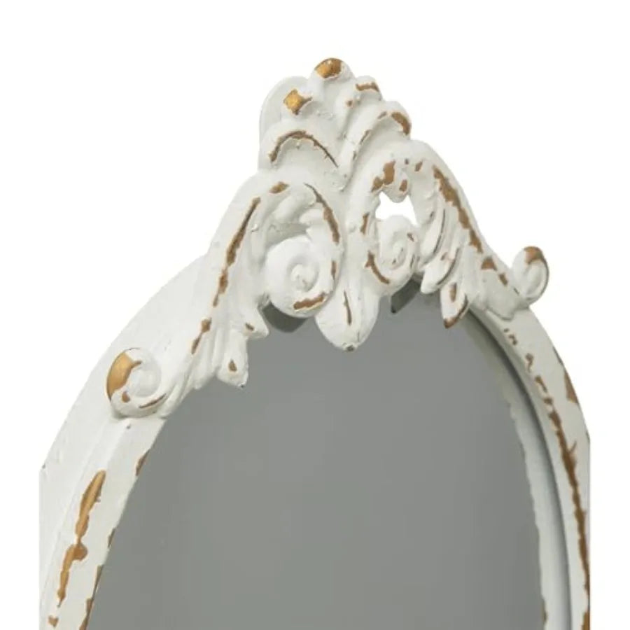 White Mirror Wall Candle Sconces Set of Two