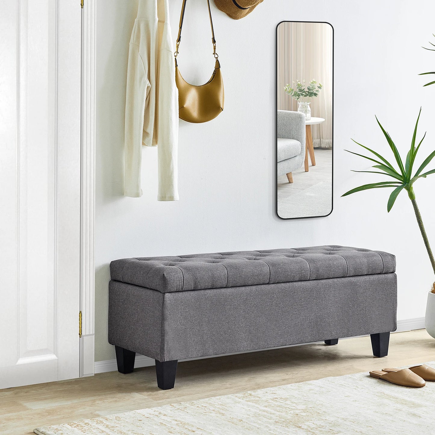 42'' Storage Ottoman/Bench with attached  Safety Lid Hinge