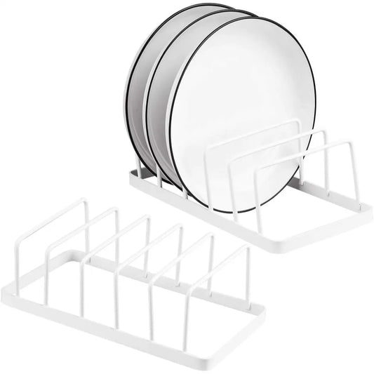 Sleek Dish Plate Storage & Drainboard Set – 2-Pack Heavy Duty Cookware Stands