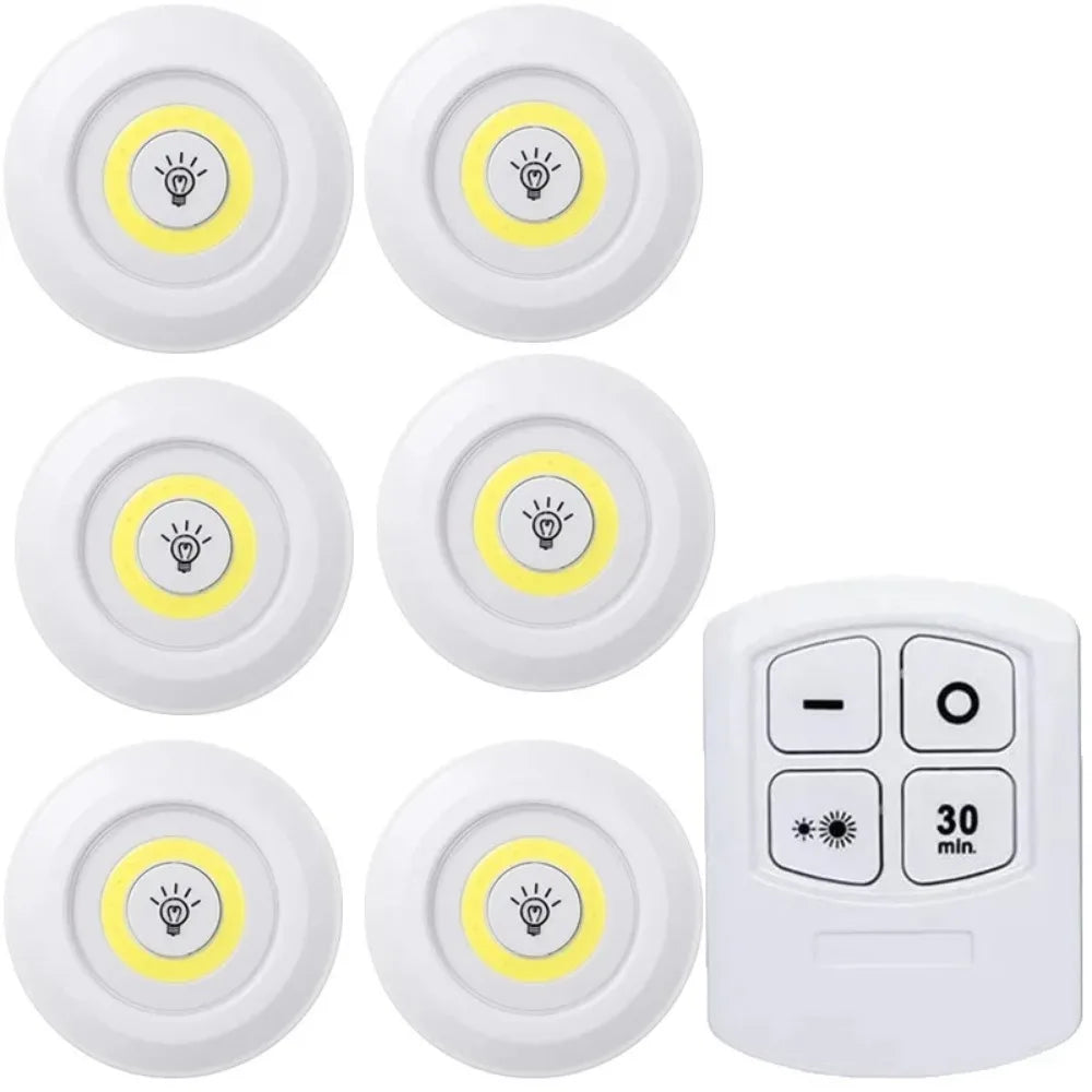LED Under‑Cabinet Lights with Remote – Battery‑Operated LED's (1–8 Pack)