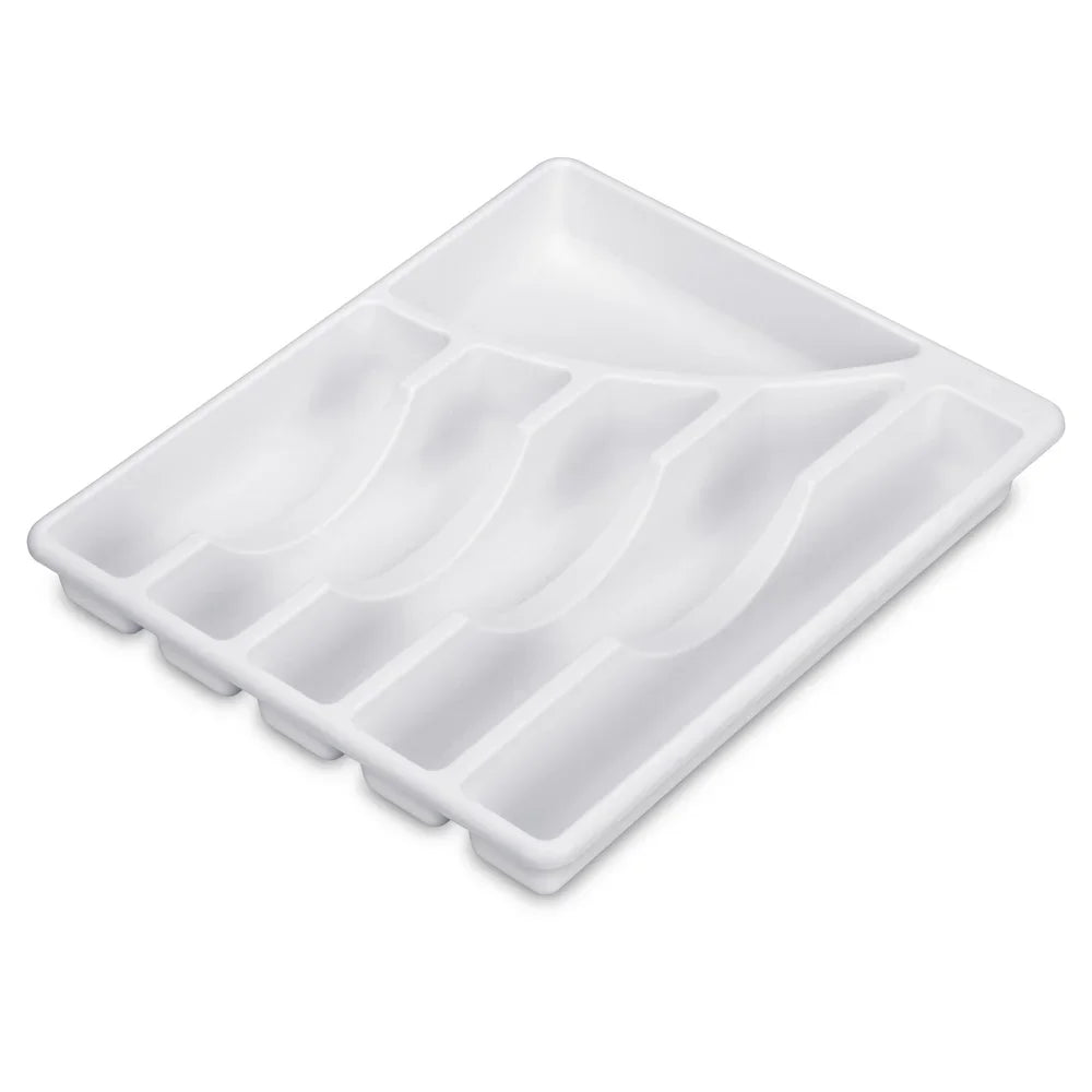 6 Compartment Cutlery Tray - Plastic Utensil Organizer