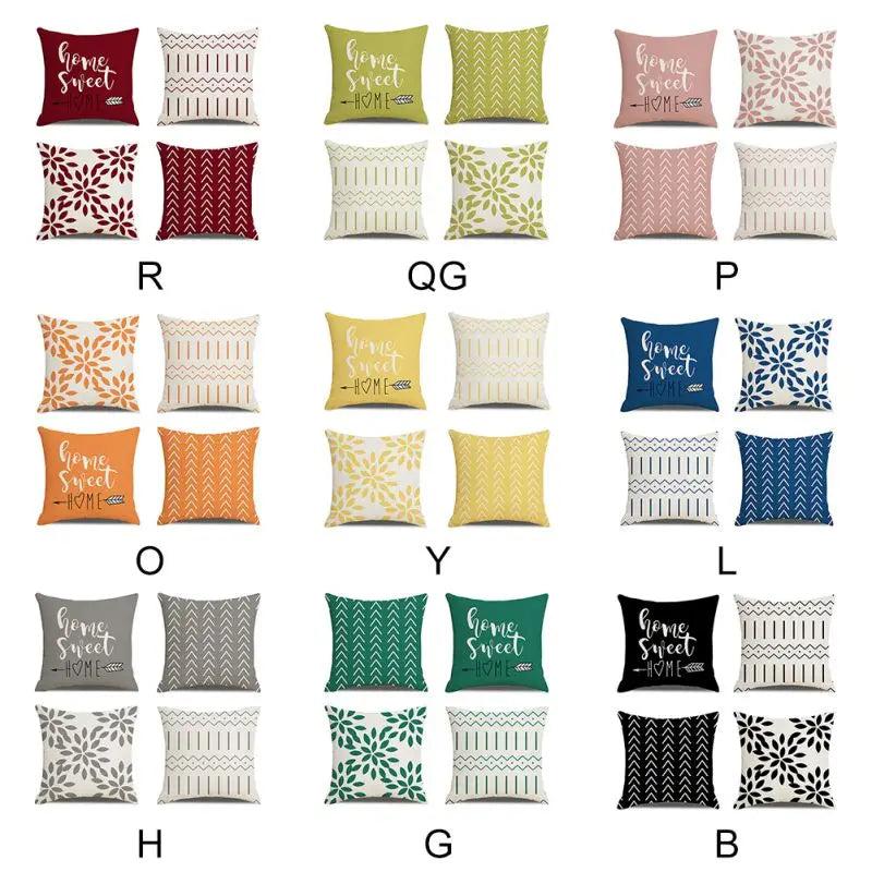 4‑Pack Throw Pillow Covers – 18×18" Solid Decorative Cushion Cases (Multiple Colors)