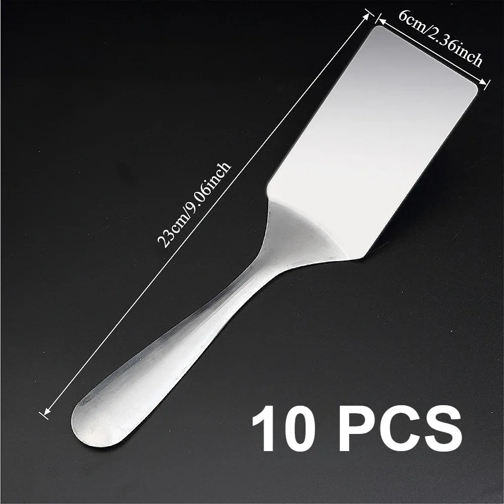 Stainless Steel Mini Spatula – Durable Metal Kitchen Tool (1 or 10 Pack)
