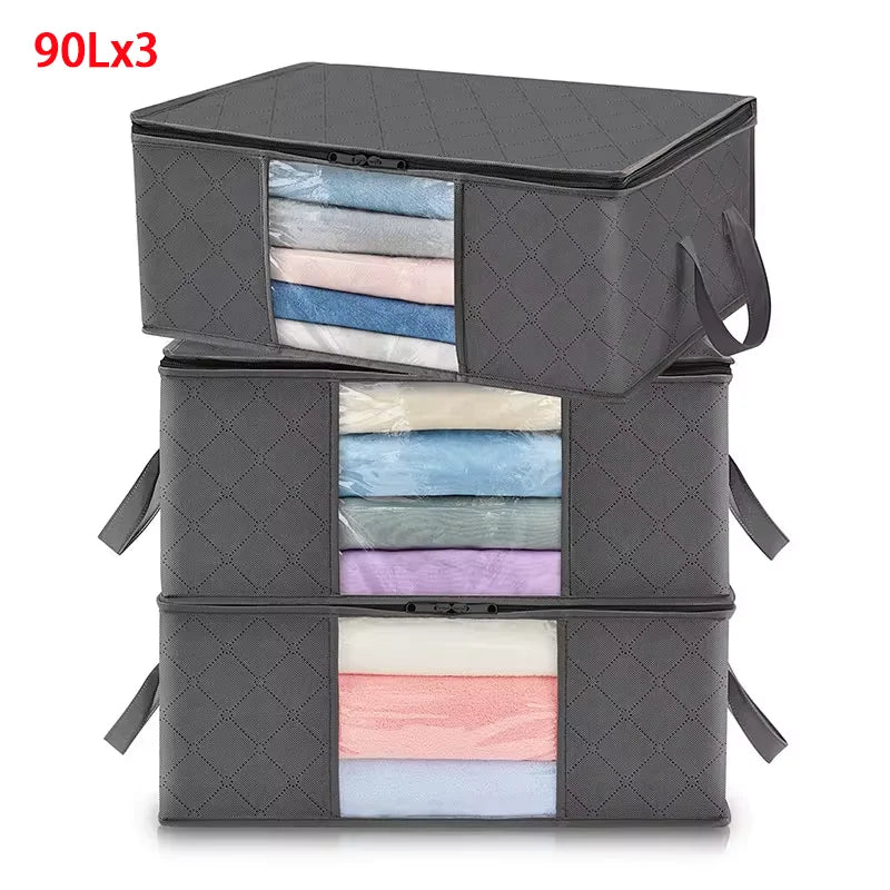 Foldable Closet Organization Bins (Set of 1 or 3)