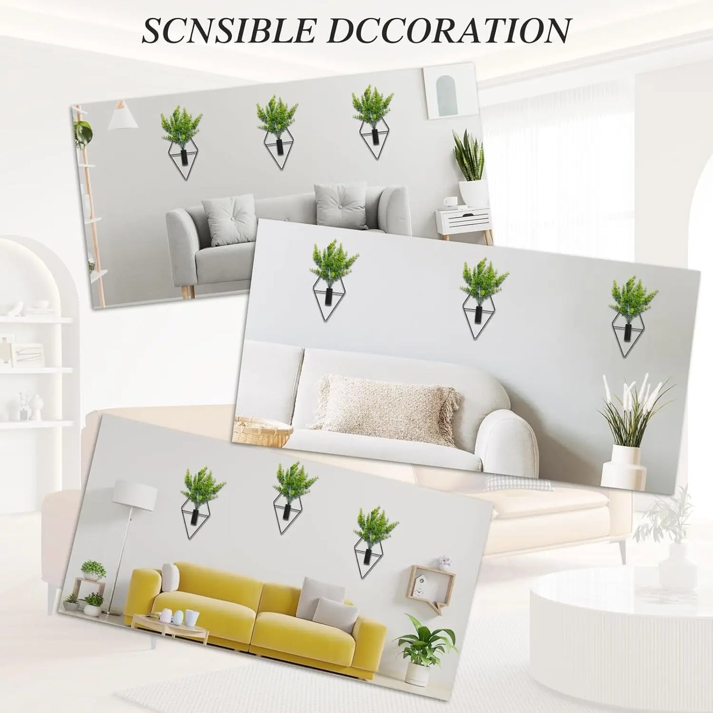 3‑Piece Artificial Eucalyptus Wall Plants – Hanging Greenery Home Décor Set