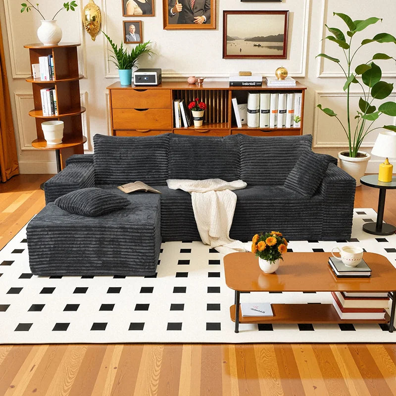 105" L‑Shaped Sofa – Fully Assembled, Ready for Instant Use
