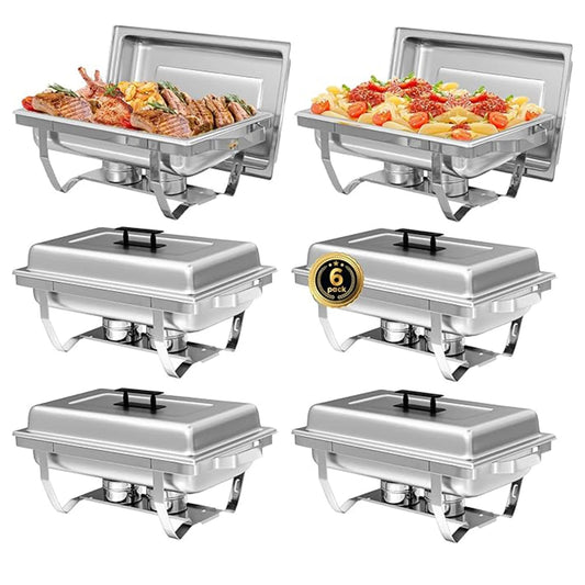 Chafing Dish Buffet Set 8QT Electric Stainless Steel 2/4/6Pack Full Size Pans Food Warmer