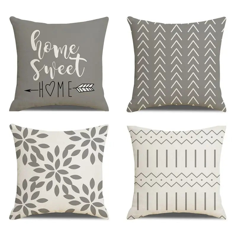 4‑Pack Throw Pillow Covers – 18×18" Solid Decorative Cushion Cases (Multiple Colors)