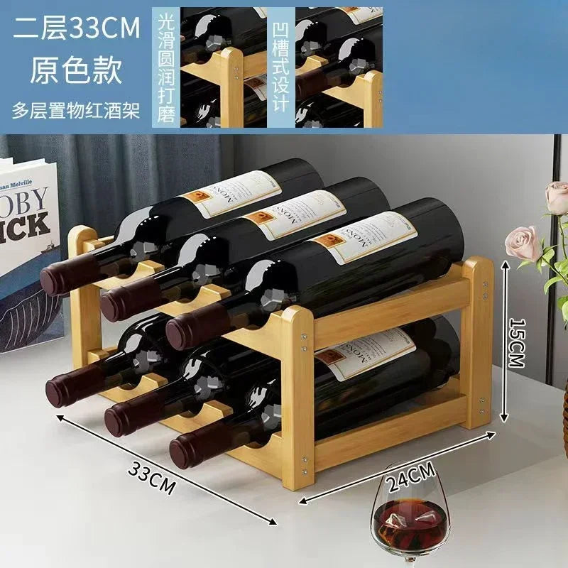 Wine Display Rack for Table or Cabinet Top