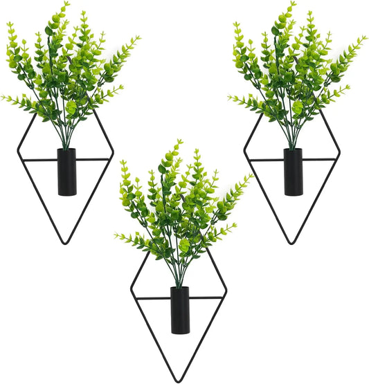3‑Piece Artificial Eucalyptus Wall Plants – Hanging Greenery Home Décor Set