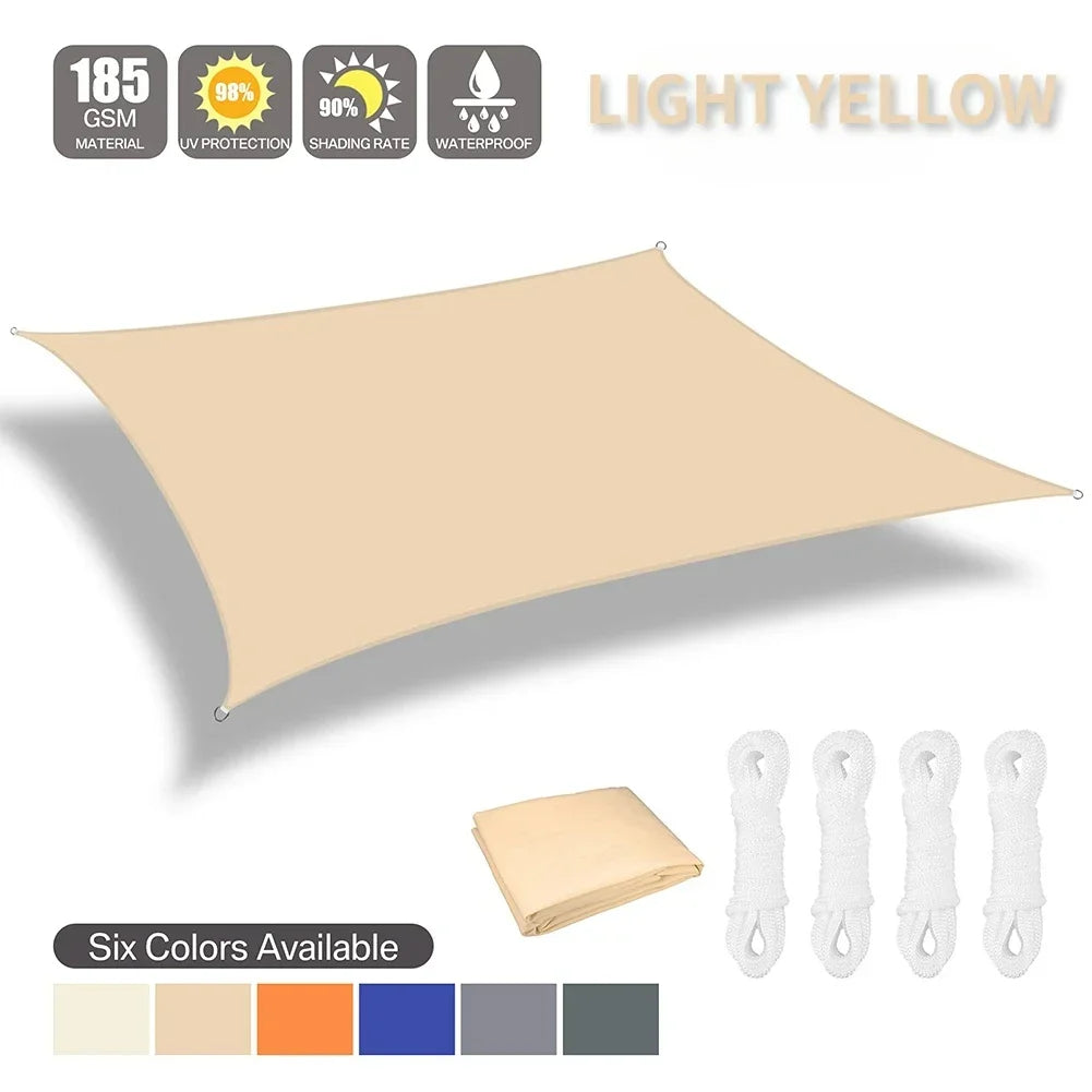 Outdoor Waterproof Sunshade – Large Shade Sail Awning for Patio, Yard & Garden Spaces