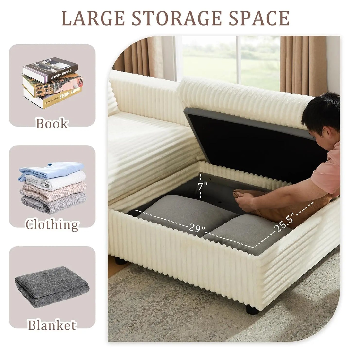 Storage Ottoman, Easy Assembly Square