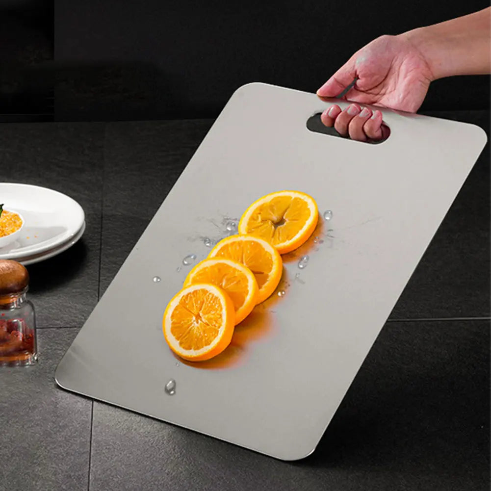 Stainless Steel Cutting Board - Double Sided Chopping Board for Kitchen