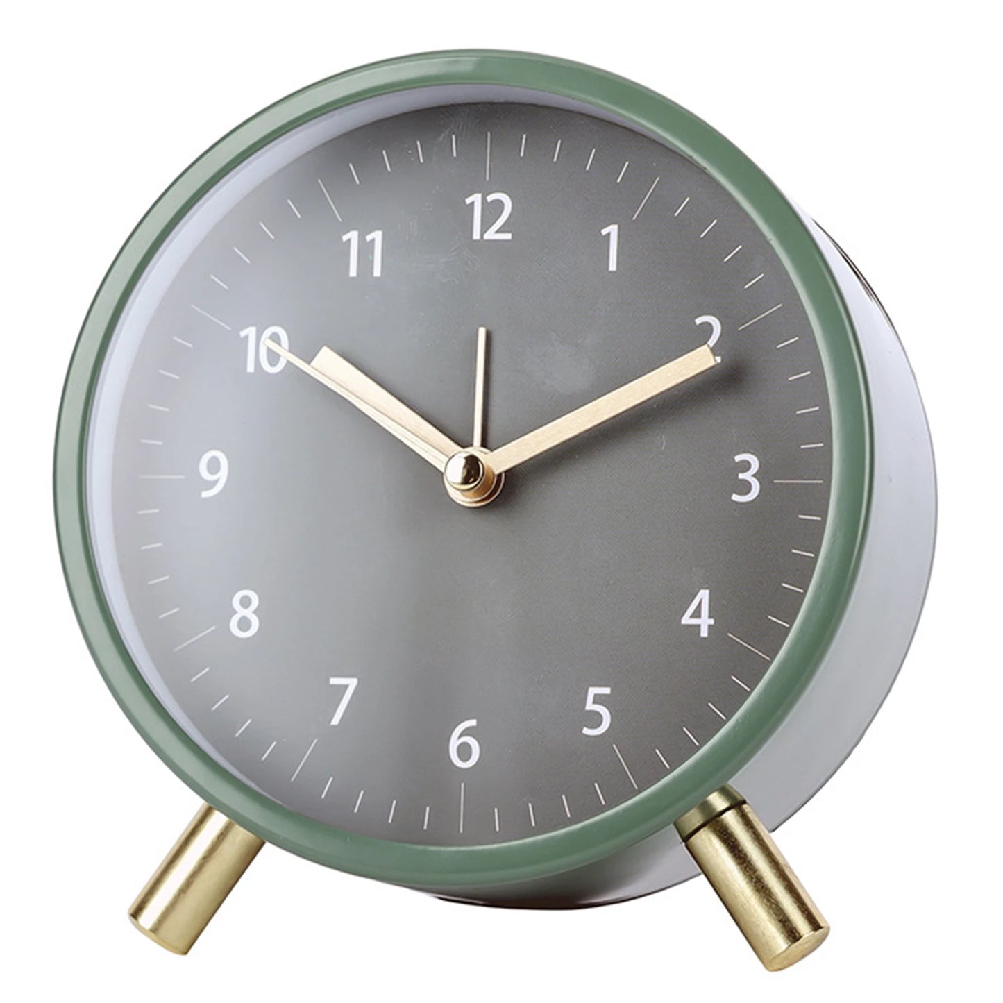 Nordic Retro Analog Desk Clock – Silent Bedside Alarm with Backlight