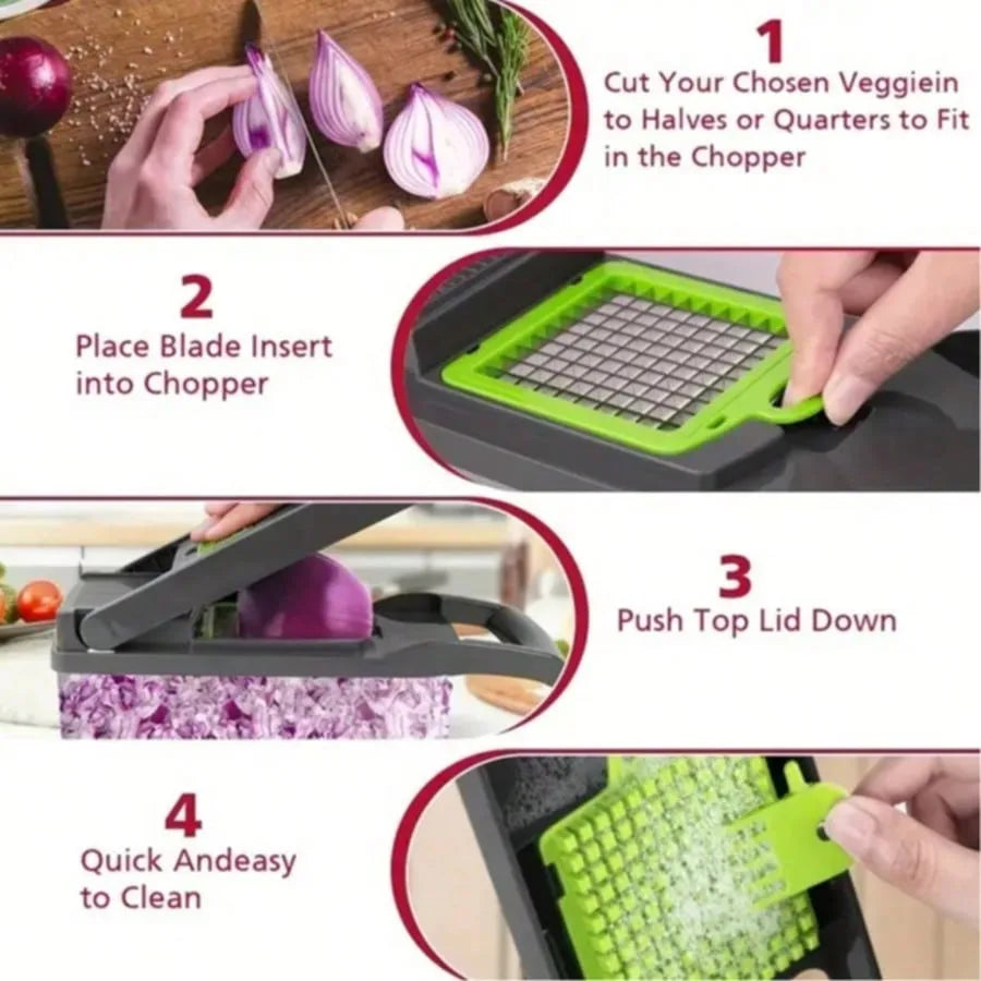 Vegetable Cutter with Safe Hand Guard
