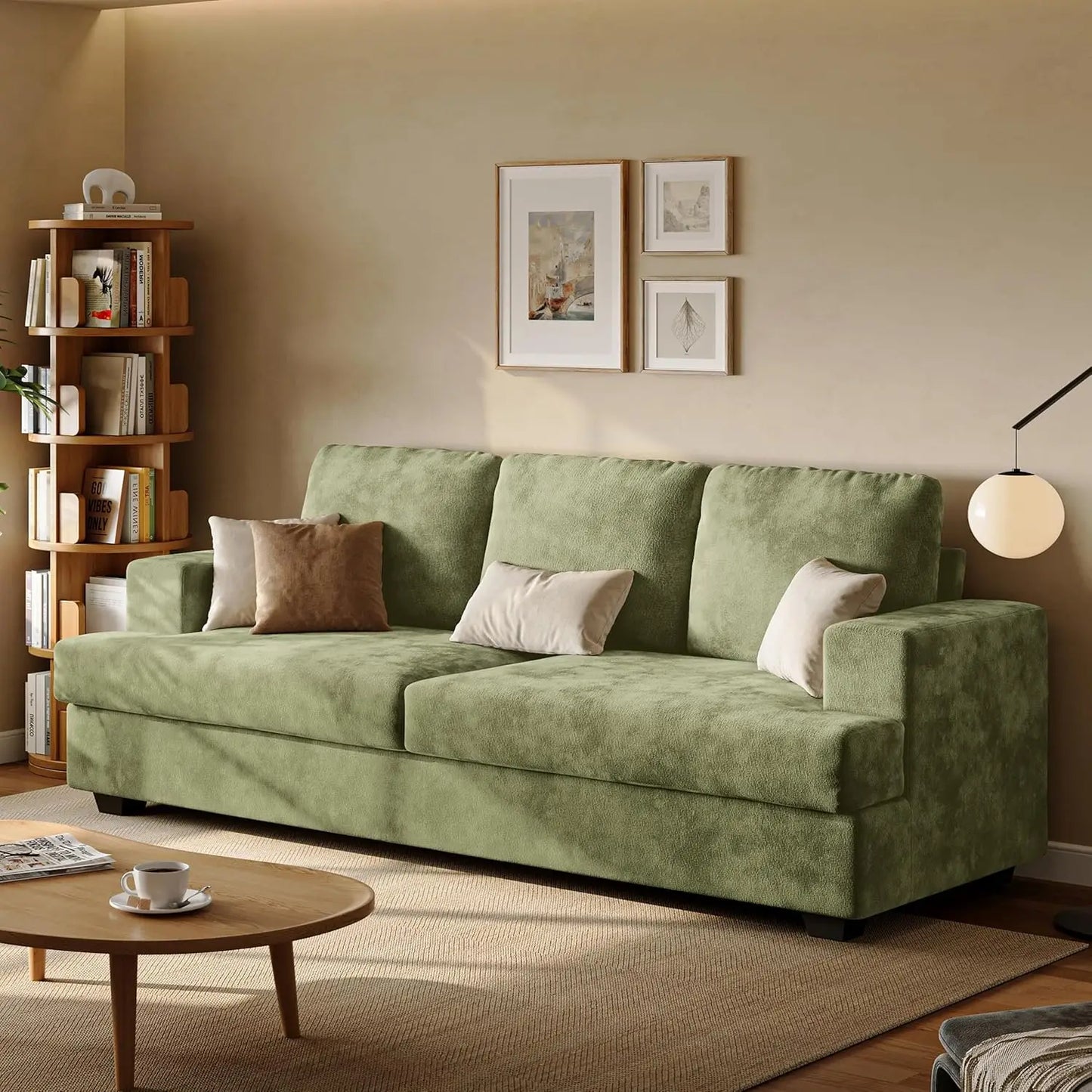 3‑Seater Sofa – Modern Upholstered Couch for Living Room Comfort