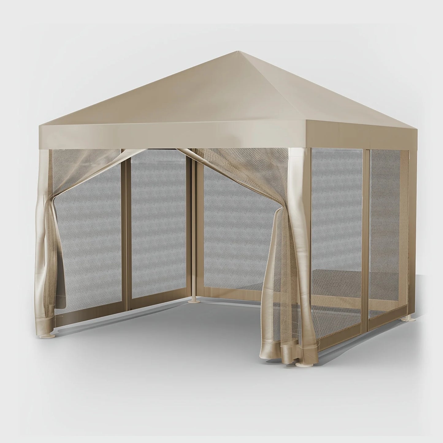 10' x 10'Screened Canopy Tent with Mosquito Netting | Portable Easy Up Outdoor Screen House Shelter for Patio, Camping and Picnic