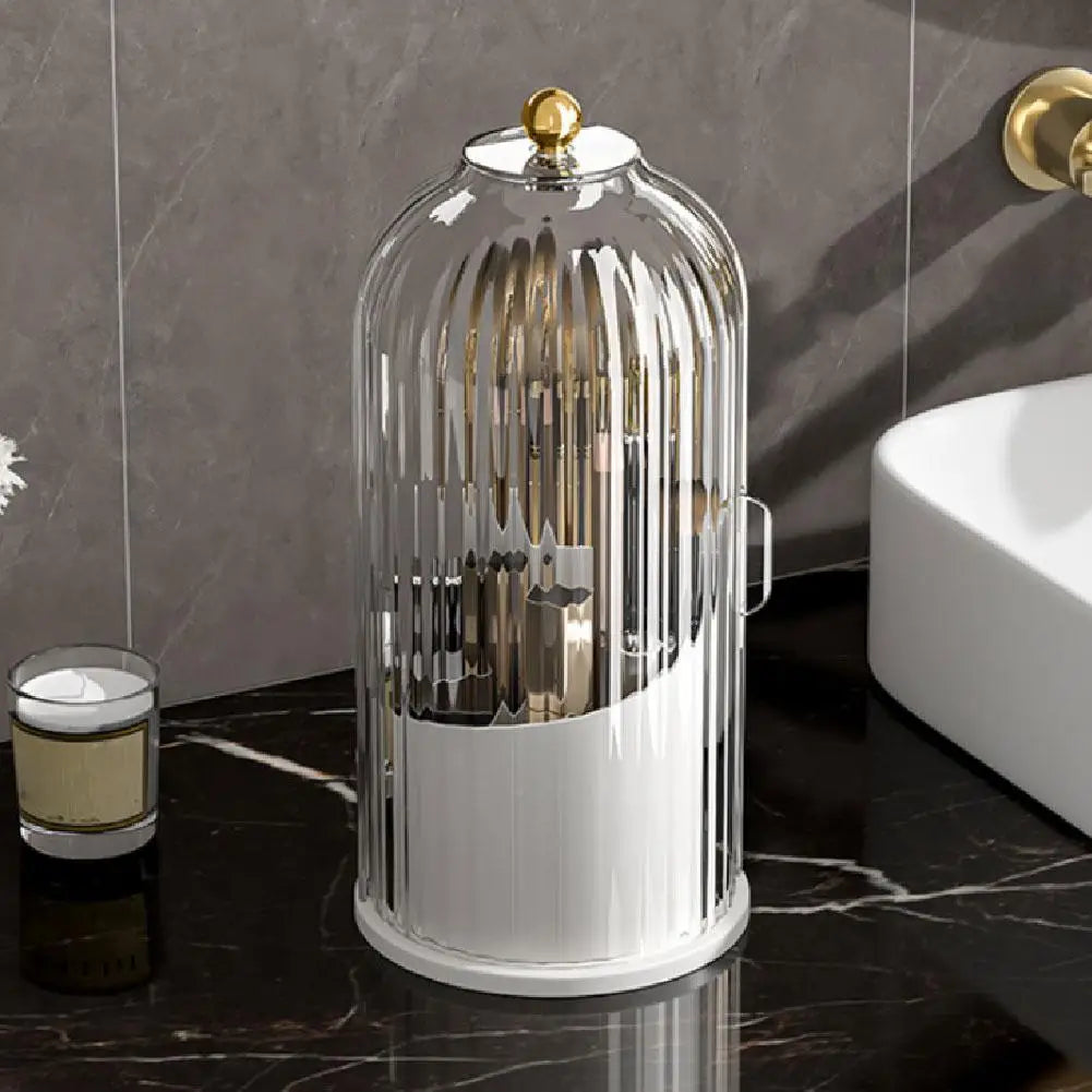360 Rotating Make up Brush Holder/Organizer With Lid
