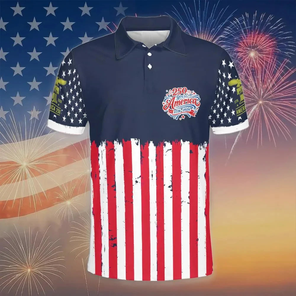 USA 250th Anniversary Men Polo Shirt