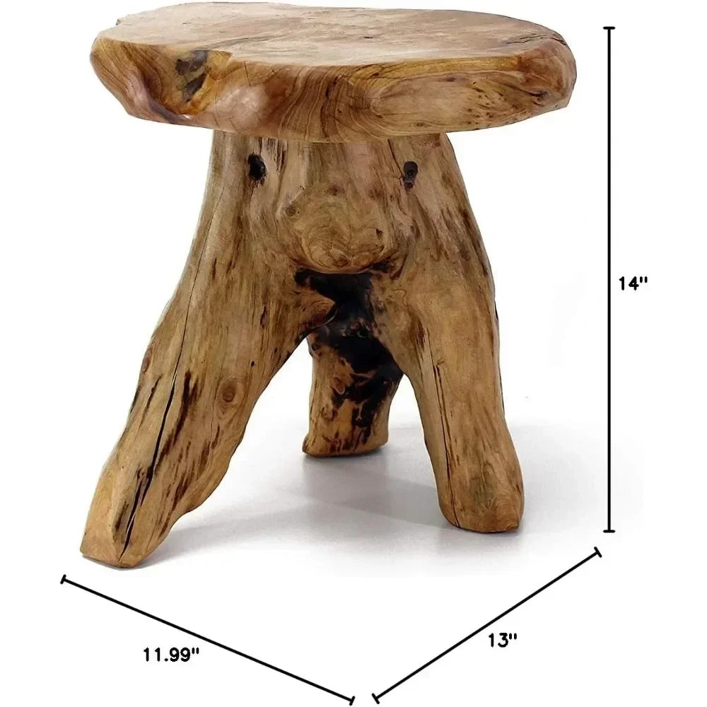 14" Cedar Stump Table – Natural Wood Stool for Rustic & Lodge Décor