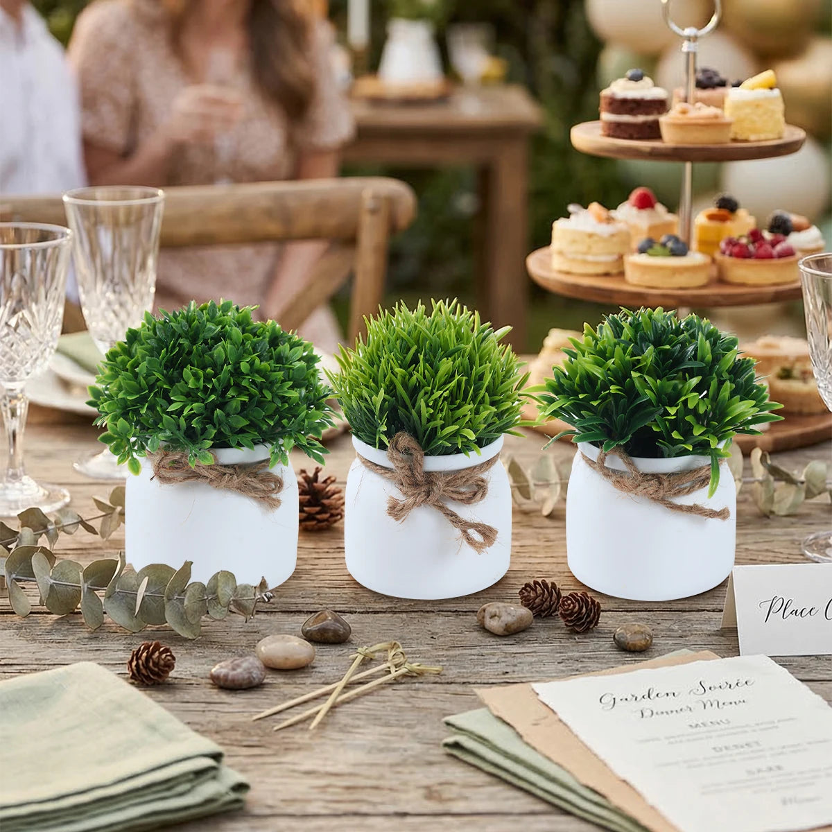 Faux Potted Plants for Tabletop & Events