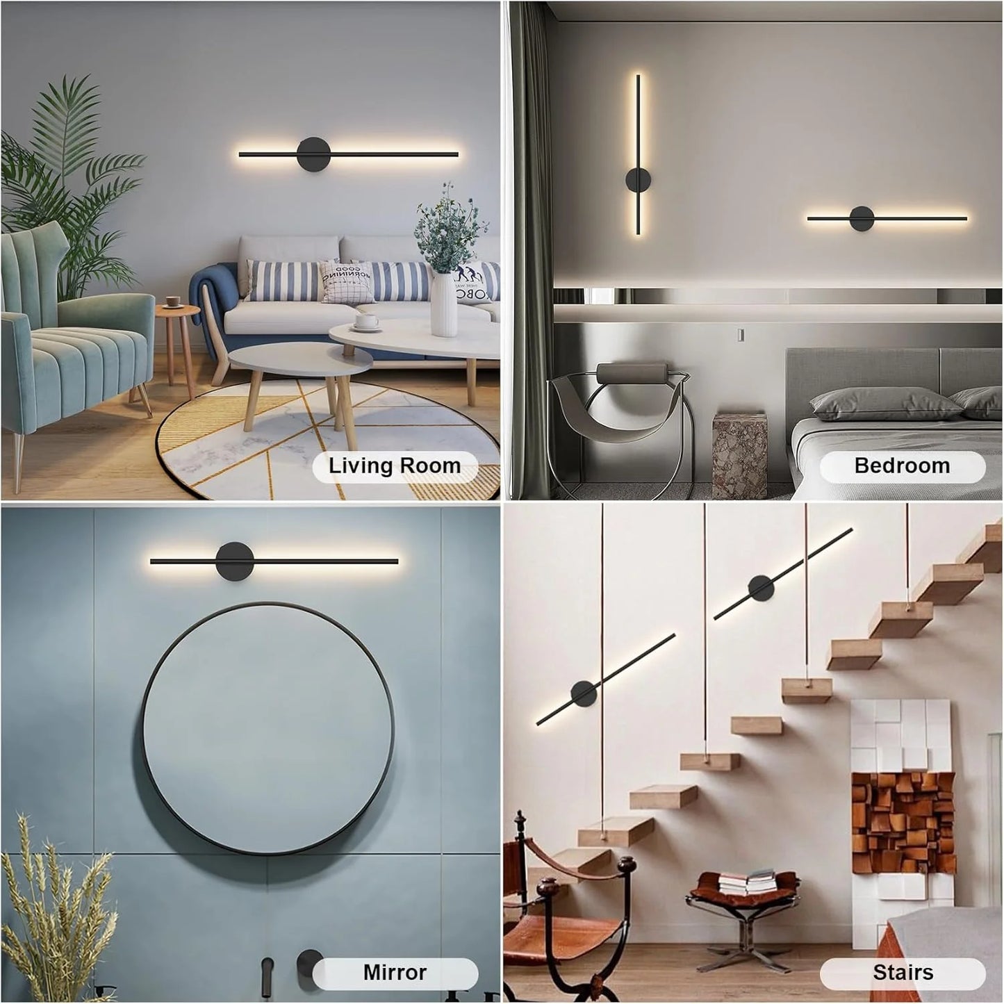 Battery‑Operated Wireless Wall Sconces – USB‑Rechargeable Dimmable Wall Lights with Remote Control (1‑Pack)