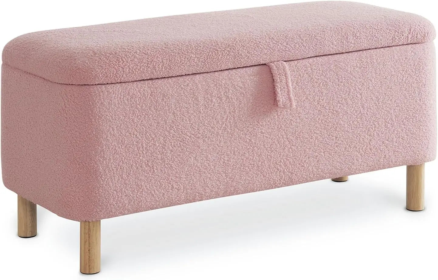 39.5" Storage Ottoman Bench – Upholstered Entryway or Bedroom Bench with Hidden Compartment
