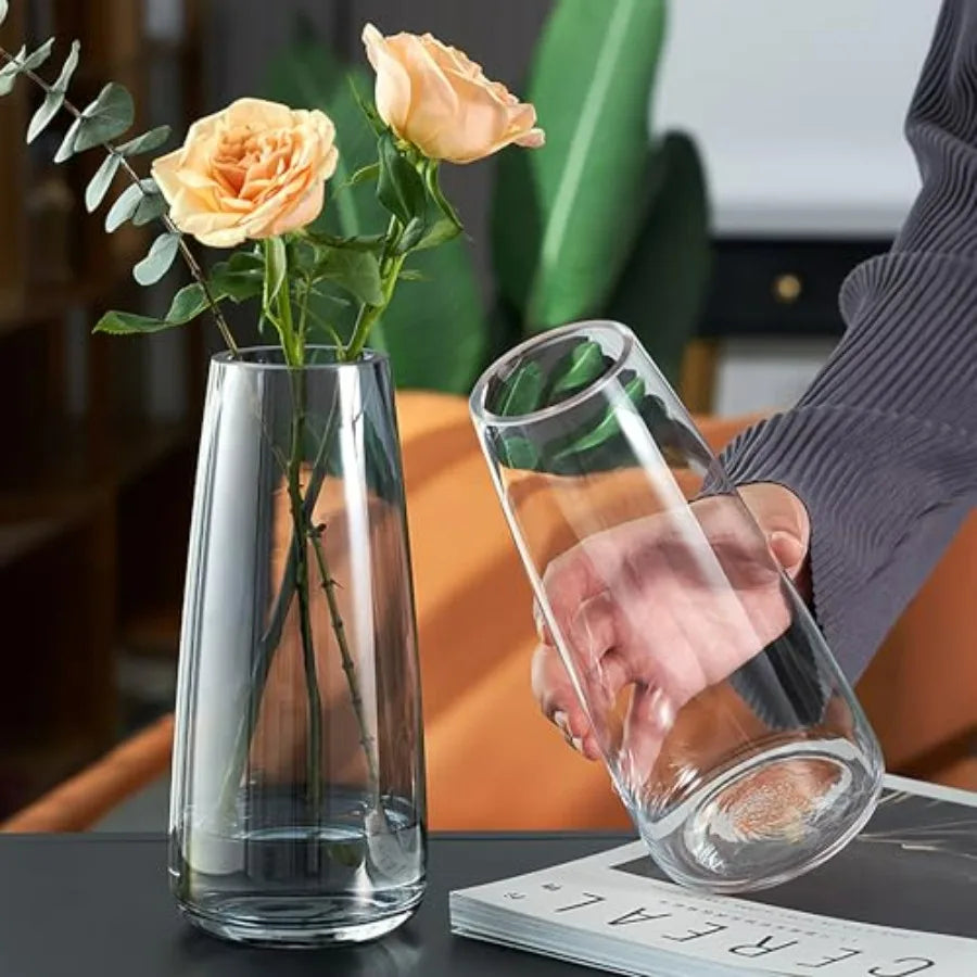 Elegant Modern Glass Vase for Tabletop Decor