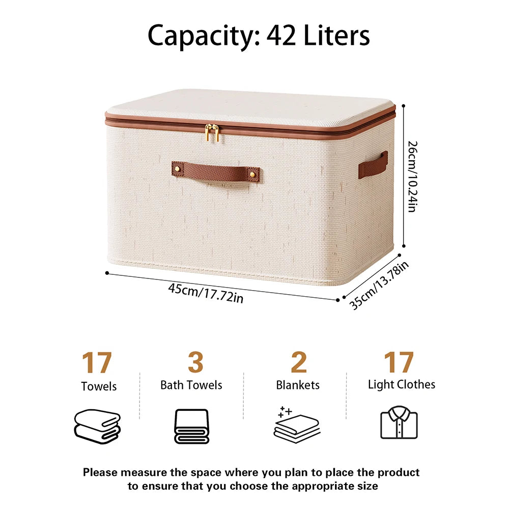 Heritage Cotton-Linen Storage Chests (Set of 4)