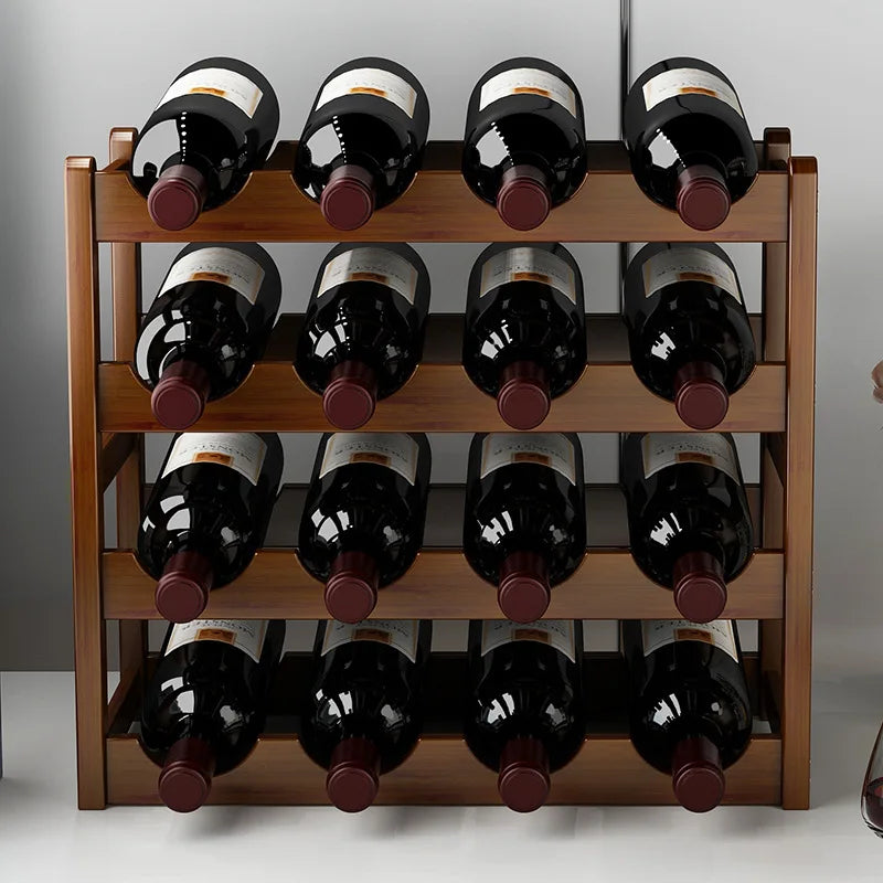 Wine rack display, Bamboo lattice Storage