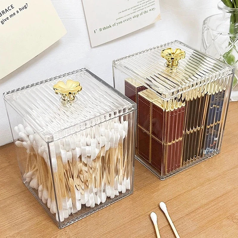 Acrylic Organizer Cotton Swabs, Makeup, Jewelry Storage