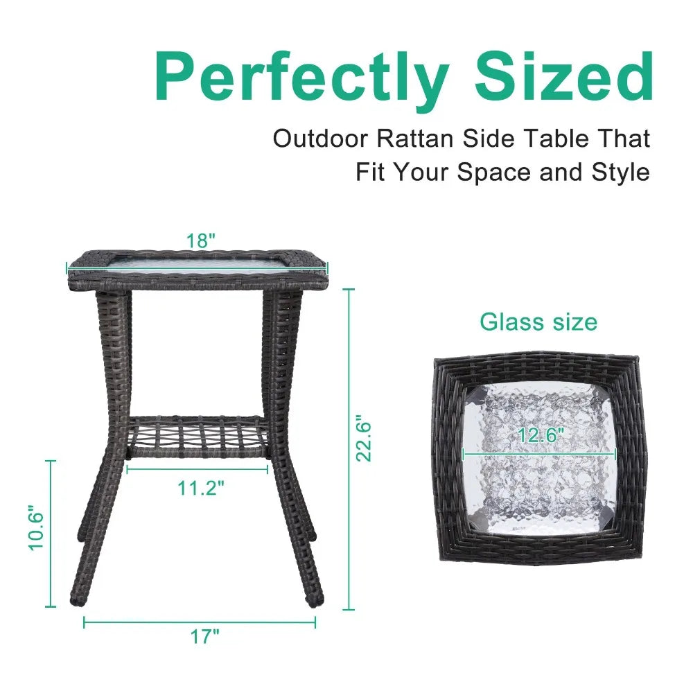 All-Weather Outdoor Side Table - Tool Free Assembly