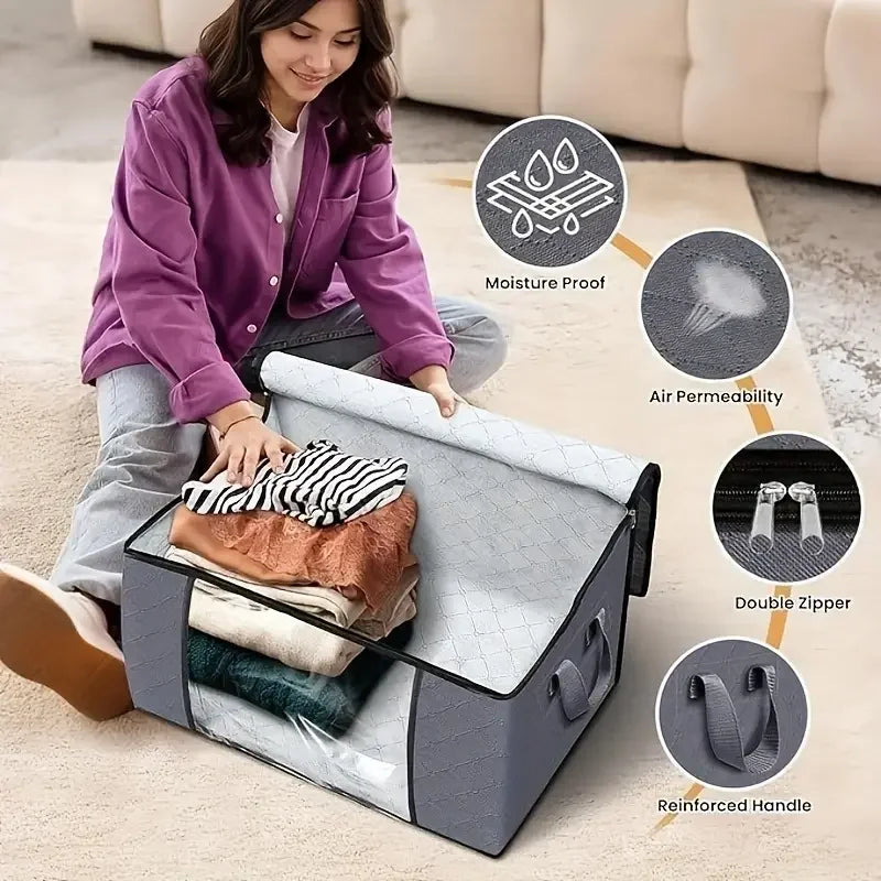 Foldable Closet Organization Bins (Set of 1 or 3)