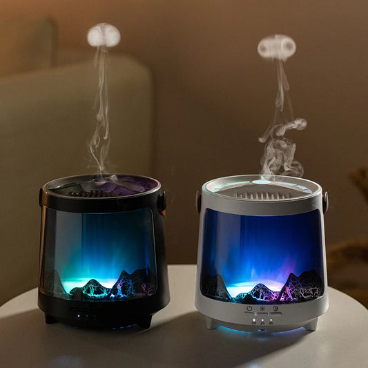 Realistic Flame Aroma Humidifier, Ultrasonic Essential Oil Diffuser