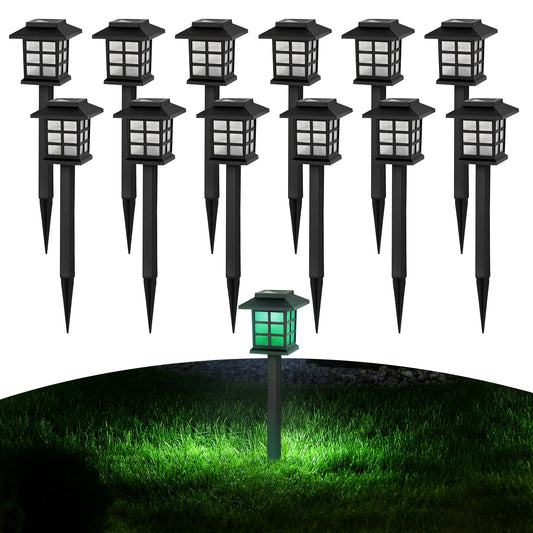 12‑Pack Solar LED Lights – Waterproof Outdoor Landscape Lighting for Garden, Yard & Driveway