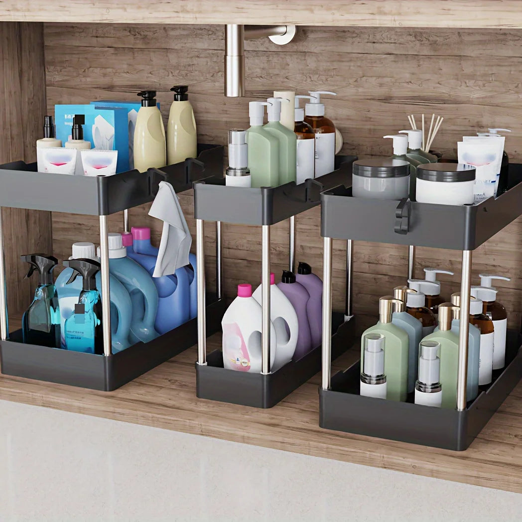 Tiered Multi Use Home and Bath Organizers - (Set of 3)