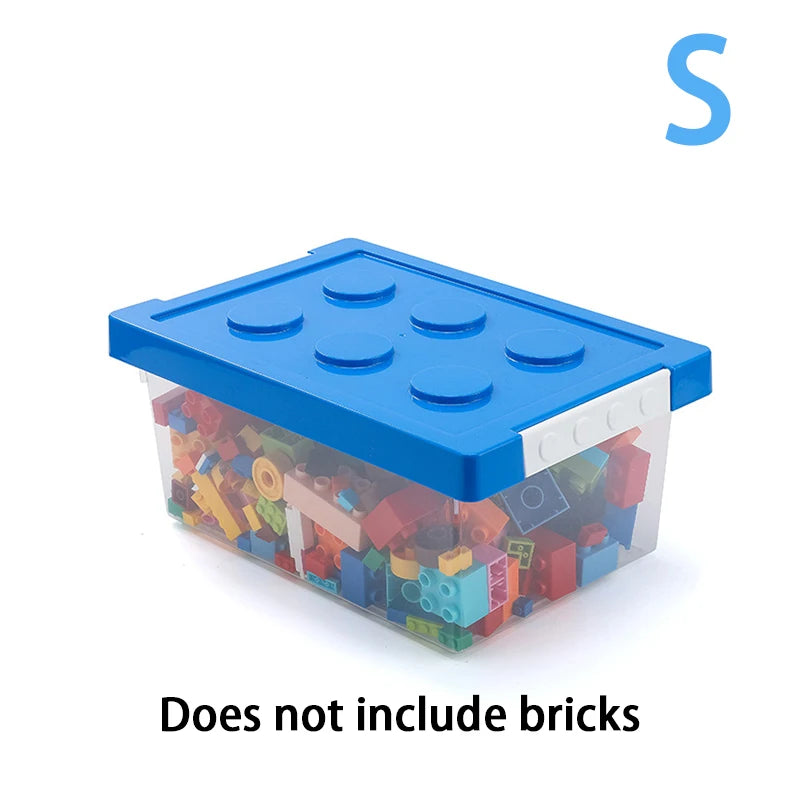 Kids Building Block Storage Box – 1‑Piece Plastic Toy Organizer & Snack Case Container