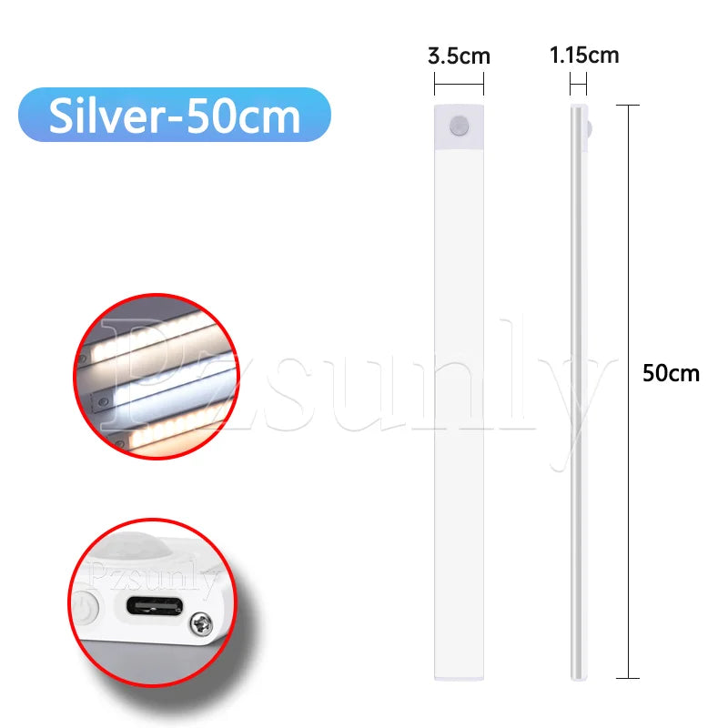 LED Motion Sensor Bar Light for Kitchen, Closet