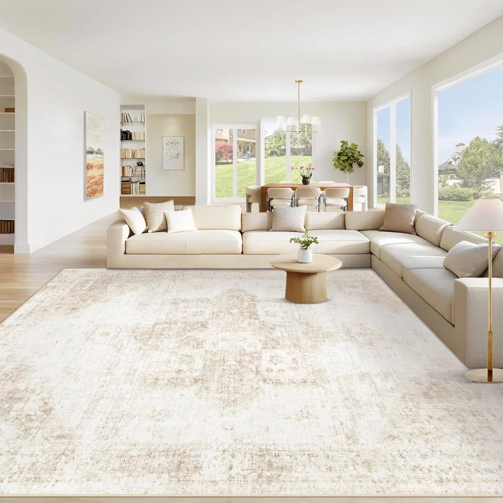 9x12 Washable Area Rug – Non‑Slip, Easy‑Care Floor Rug for Living Room & Bedroom