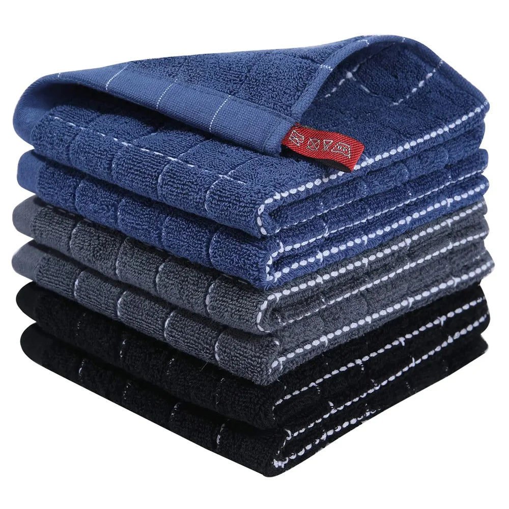 4/6pcs 100% Cottton Kitchen Towels, Absorbent Dishcloth, Ultra Soft