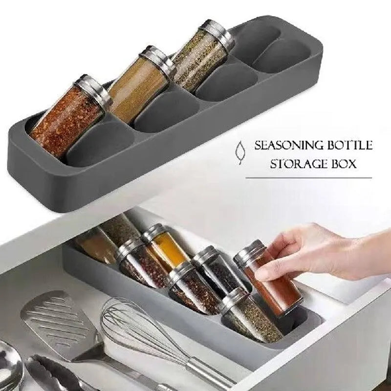 Kitchen Drawer Cutlery Storage Tray Knife Holder Spoon Forks Tableware Organizer Container For Spice Bottles Knives