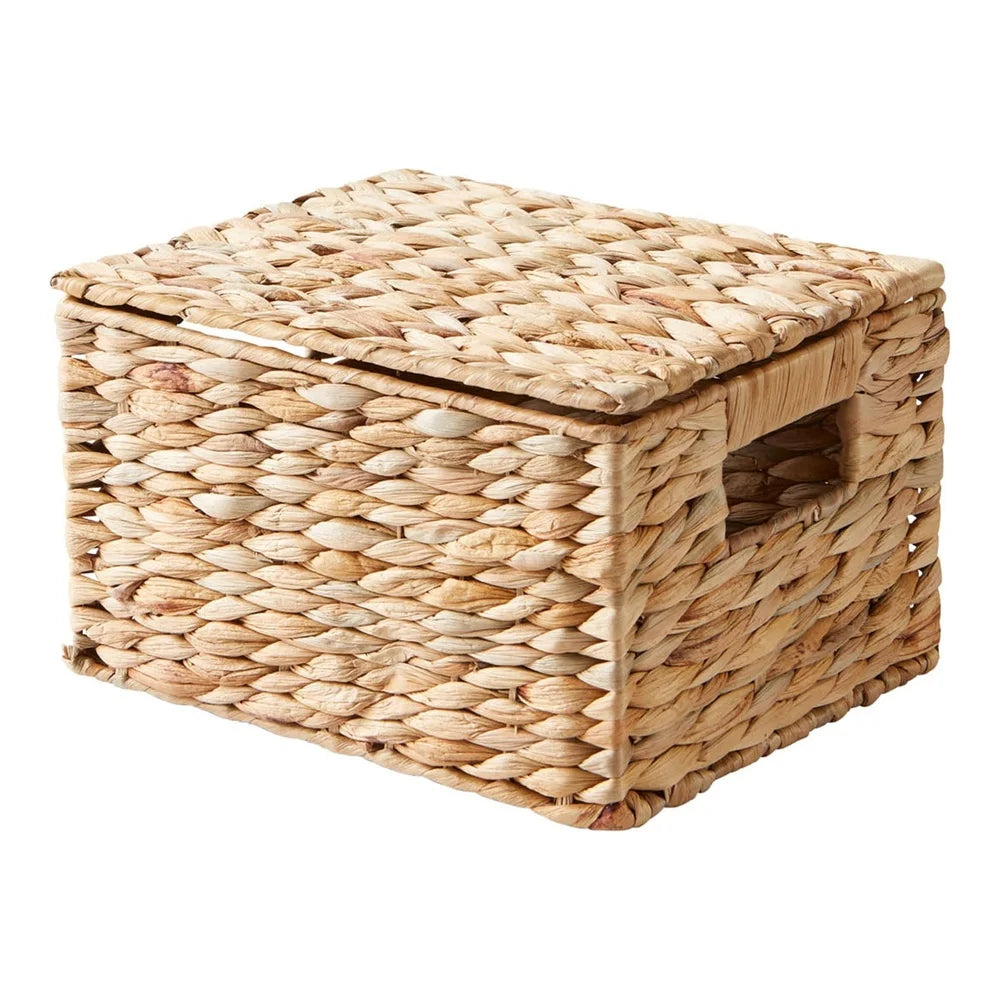 Woven Basket with Lid Storage/Organizer
