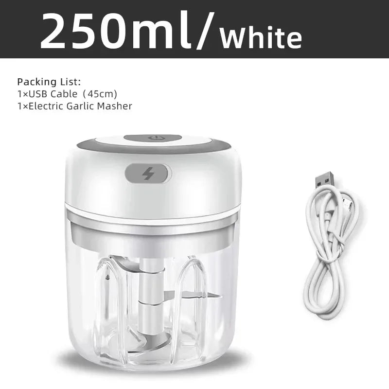 Mini Electric Garlic Chopper – USB‑Powered Garlic Mincer & Vegetable Food Chopper