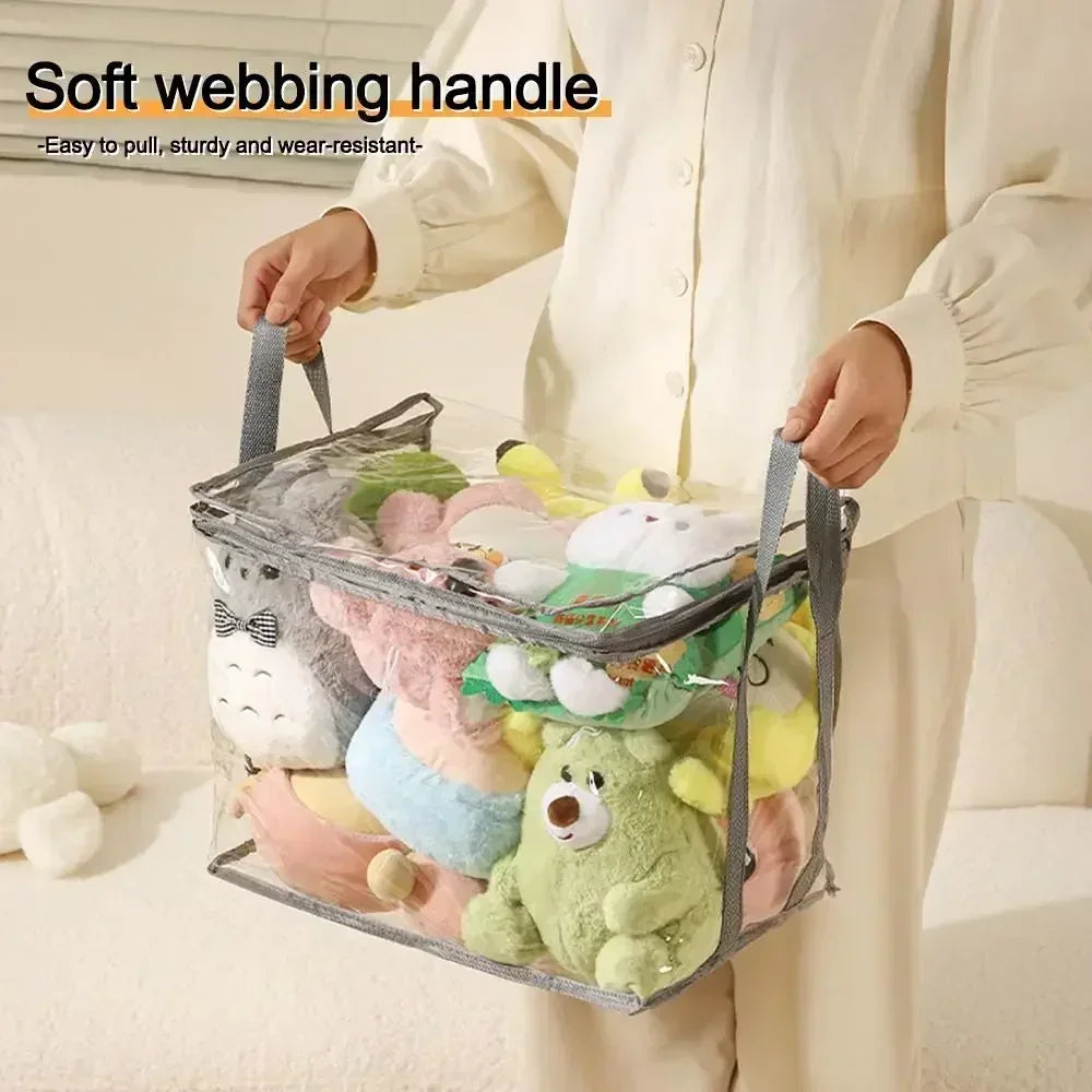 Clear PVC Storage Box – Waterproof Dustproof Display Case for Toys & Dolls (1/3/5pcs)