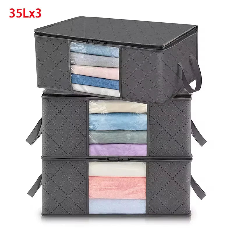 Foldable Closet Organization Bins (Set of 1 or 3)