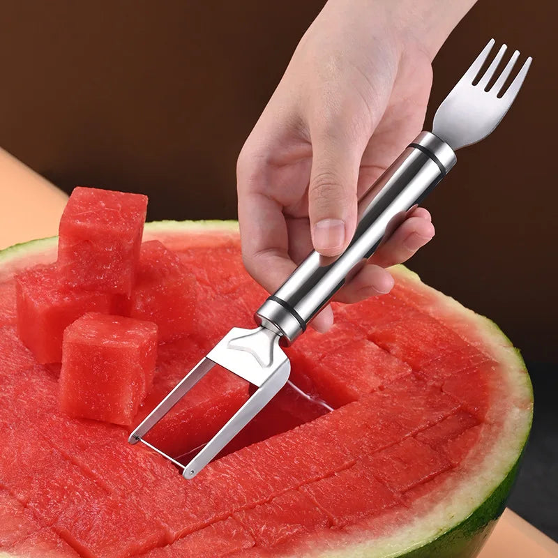 Stainless Steel Watermelon Cutter – Multi‑Function Fruit Slicer, Digger & Salad Tool for Easy Prep