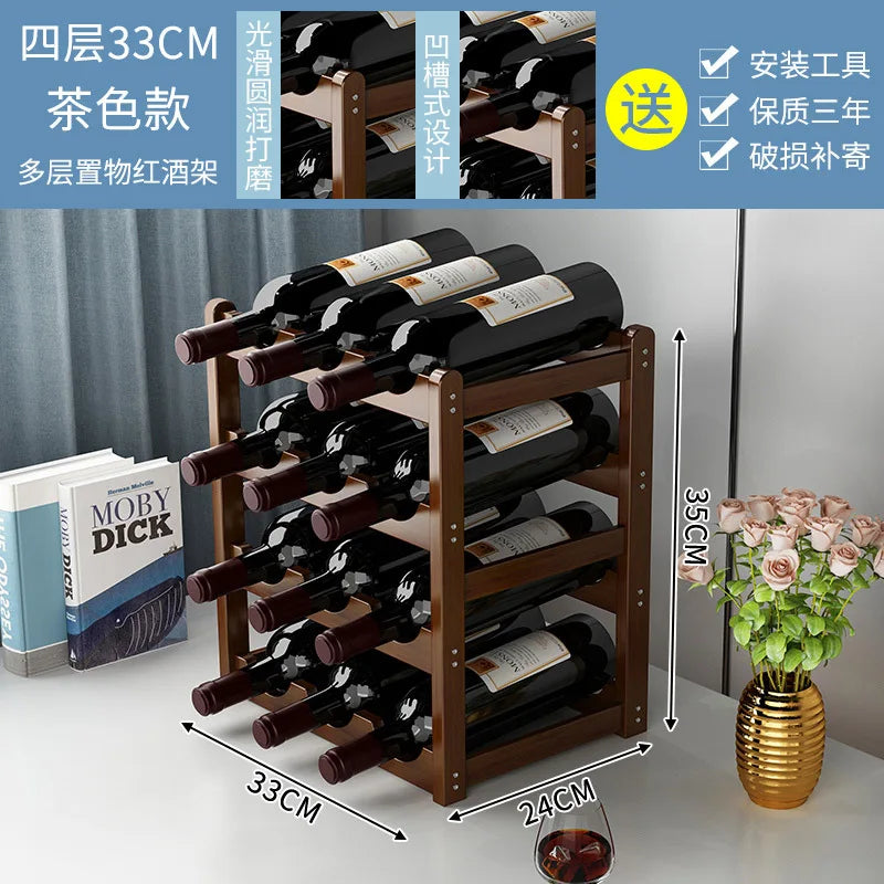Wine rack display, Bamboo lattice Storage