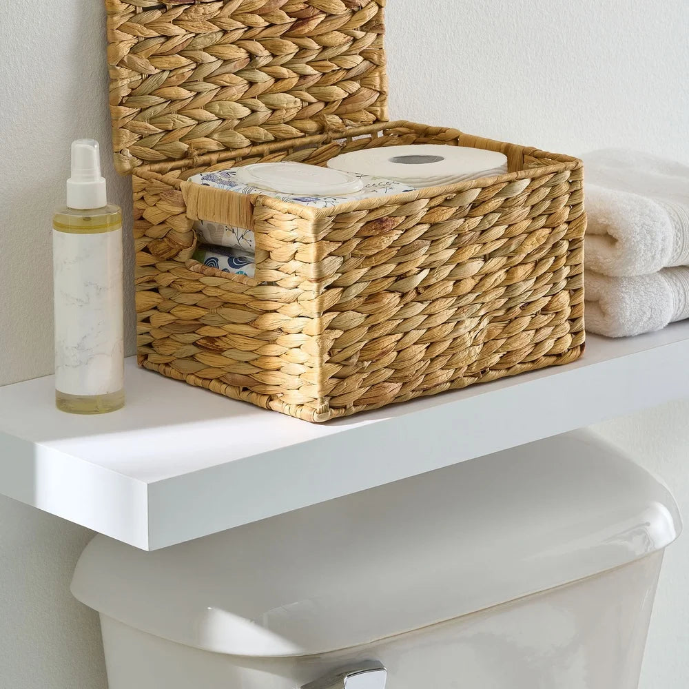 Woven Basket with Lid Storage/Organizer